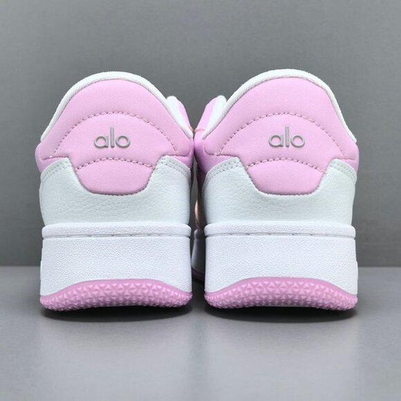 Alo Yoga Recovery Mode Low-Top Color-Blocked Sneakers In Pink And White - Picture 9 of 9